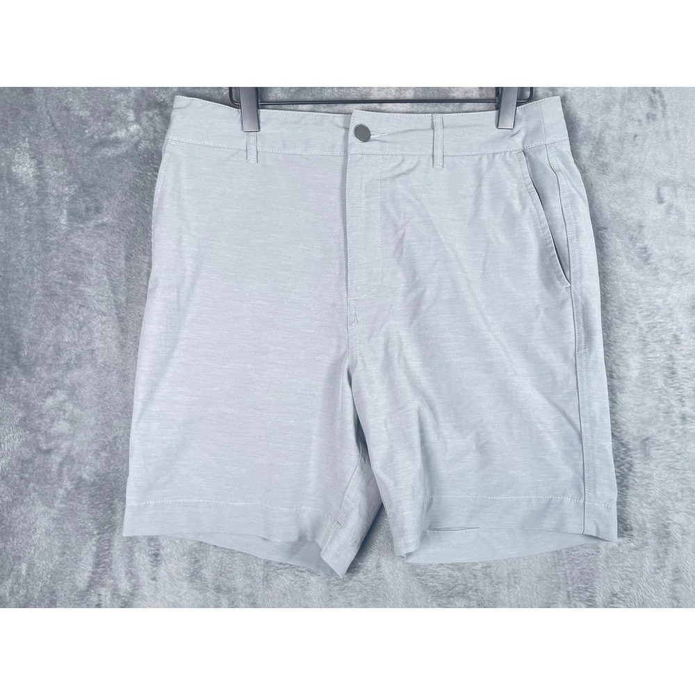 Faherty All Day Shorts Mens 30 Light Grey Hybrid Quick Dry Recycled Stretch 7in